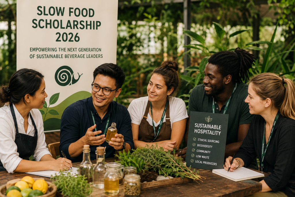 Beverage professionals learning sustainable hospitality practices at an international conference focused on ethical sourcing and environmental responsibility.