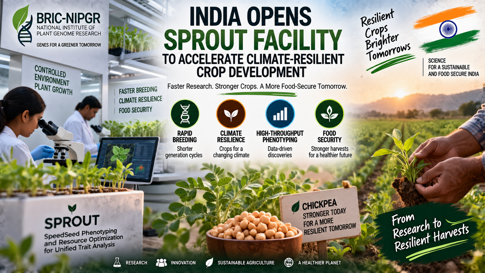 India Opens New Facility to Speed Up Climate-Resilient Crop Development