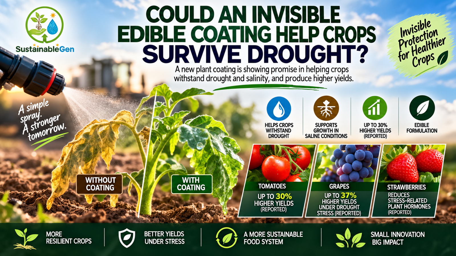 Could an Invisible Edible Shield Help Crops Survive Drought?